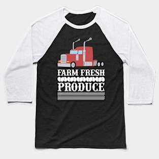 Farm Fresh Produce T Shirt For Women Men Baseball T-Shirt